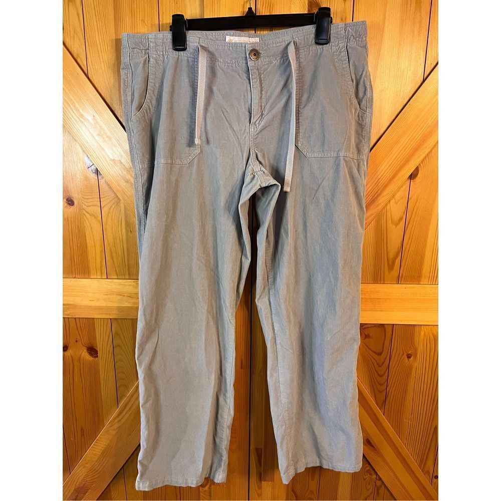 Eastern Mountain Sports Corduroy Pants Gray Comfort Casual Fall Size 16 (2583)